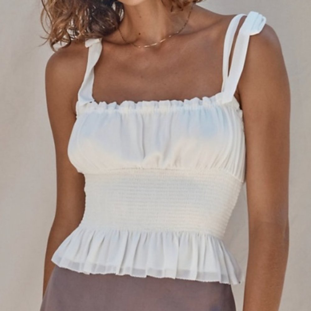 Aritzia White Ballad Camisole XS